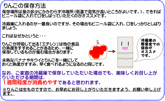 りんごの保存方法